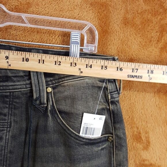 VAYDER Jeans Mens Size 30 Gray Charcoal Tan Wash Straight Leg Luxury Denim $435 - Picture 7 of 10